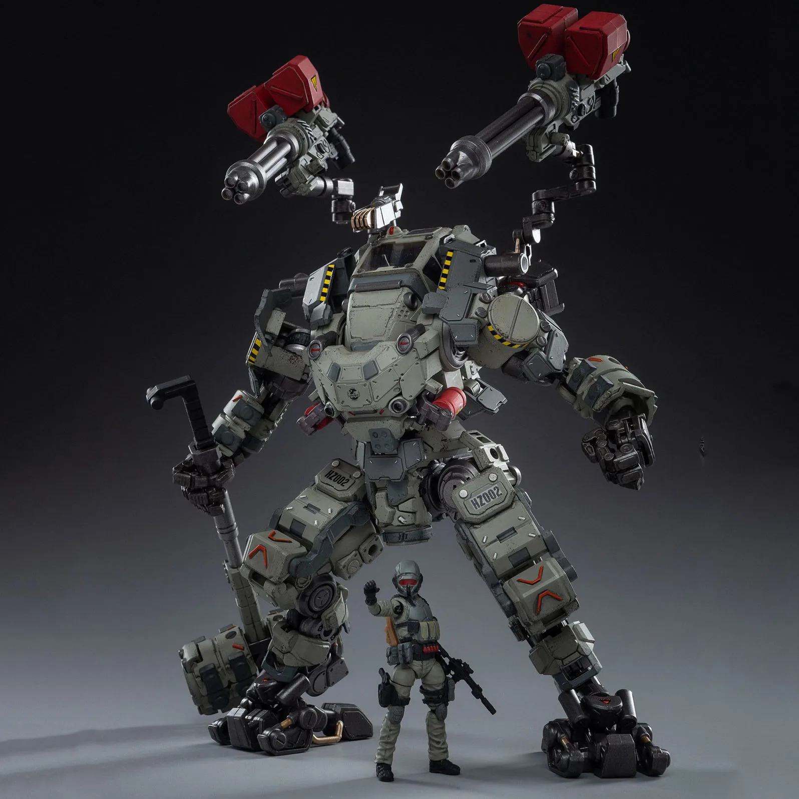 1/25 масштаб JOYTOY JT1064 стальная кость H02 Firepower Mecha (серо зеленый)|Игровые фигурки и