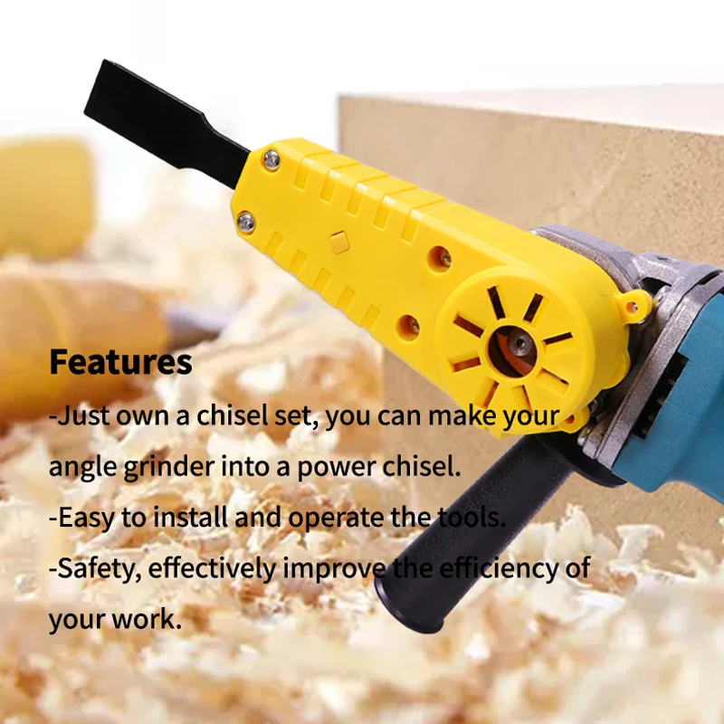 Woodworking Power Chisel Kit for Angle Grinder Modified Electric Chisel Trimming Machine --M25
Woodworking Power Chisel Kit for Angle Grinder Modified Electric Chisel Trimming Machine --M25