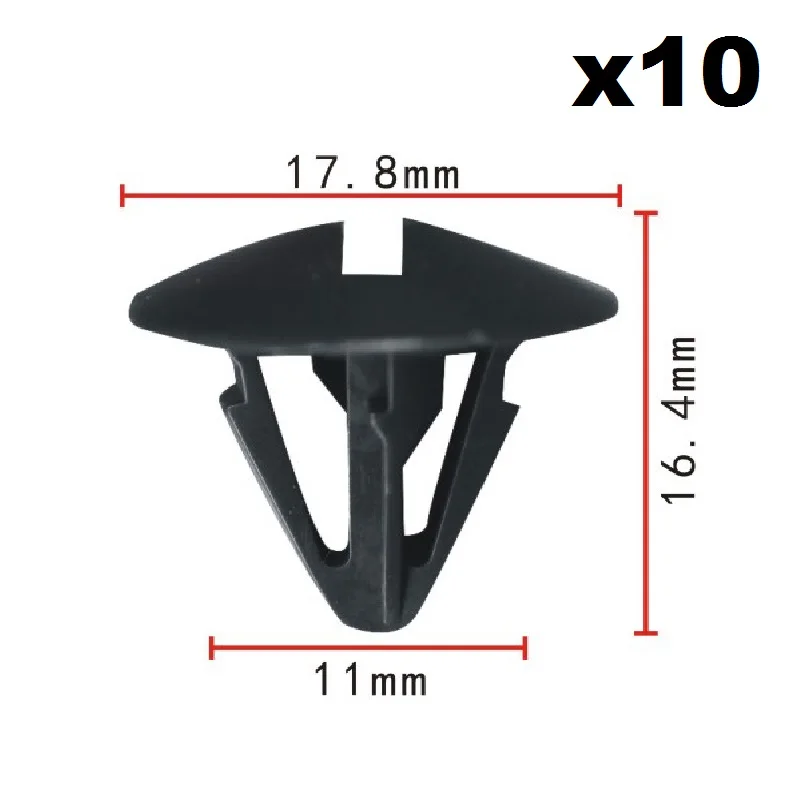 10x нейлоновый фиксатор для Honda 91501-TOA-003 
10x нейлоновый фиксатор для Honda 91501-TOA-003