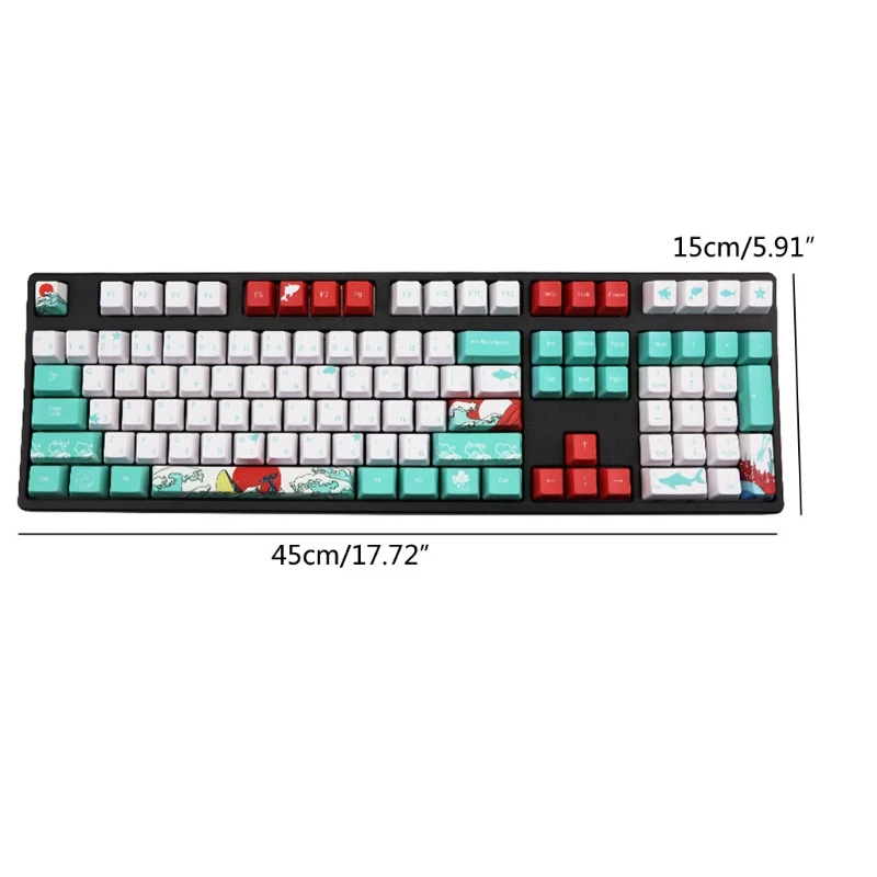110 Keys Japanese Dye Sublimation OEM PBT Keycaps Full Set Mechanical Keyboard Keycaps Ukiyo-e Sea Waves Keycaps
110 Keys Japanese Dye Sublimation OEM PBT Keycaps Full Set Mechanical Keyboard Keycaps Ukiyo-e Sea Waves Keycaps
