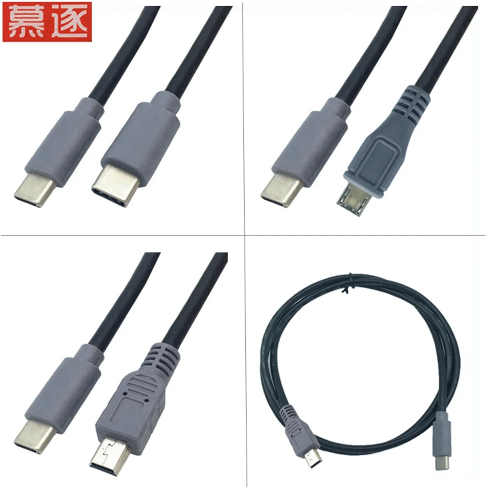 

1pcs USB Type C 3.1 Male To Micro USB 5 Pin B Male Plug Converter OTG Adapter Lead Data Cable for Mobile Macbook 25cm / 1m 3ft