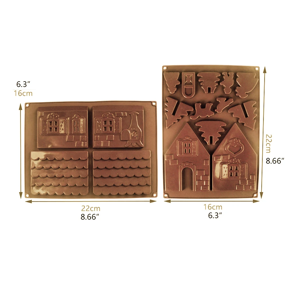 DIY 3D Christmas House Silicone Resin Epoxy Mold Chocolate Fondant Mold Cake Decorating Tools for Christmas Party Favor
DIY 3D Christmas House Silicone Resin Epoxy Mold Chocolate Fondant Mold Cake Decorating Tools for Christmas Party Favor