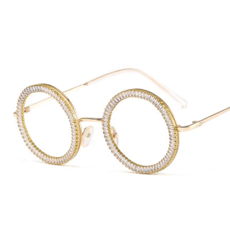 Oversized Round Rhinstone Glasses Women 2020 Luxury Handmade Diamond Eyeglasses Ladies Brand Metal Plain Mirror Glasses Frame
Oversized Round Rhinstone Glasses Women 2020 Luxury Handmade Diamond Eyeglasses Ladies Brand Metal Plain Mirror Glasses Frame