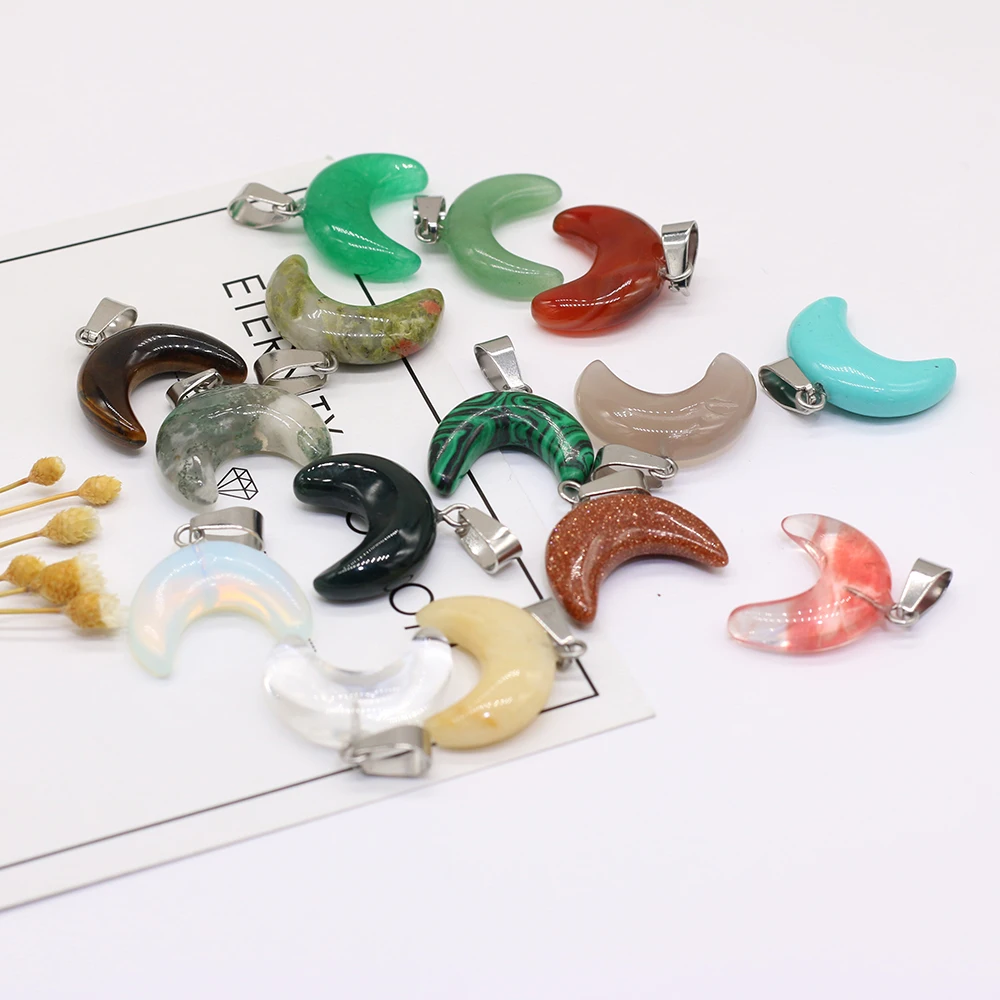 6pcs Natural Agate Moon Shape Malachite Malaysian Jades Pendant for Necklace Jewelry Making Reiki Heal Gift Size 20x18mm
6pcs Natural Agate Moon Shape Malachite Malaysian Jades Pendant for Necklace Jewelry Making Reiki Heal Gift Size 20x18mm