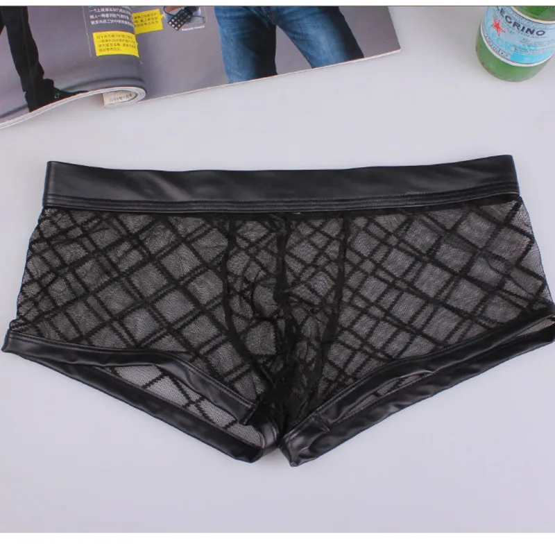 New Men's Underwear Sexy Breathable Thin Boxer Briefs Men's Mesh Diamond Transparent Seamless Underwear Men's Boxer XL 2XL
New Men's Underwear Sexy Breathable Thin Boxer Briefs Men's Mesh Diamond Transparent Seamless Underwear Men's Boxer XL 2XL