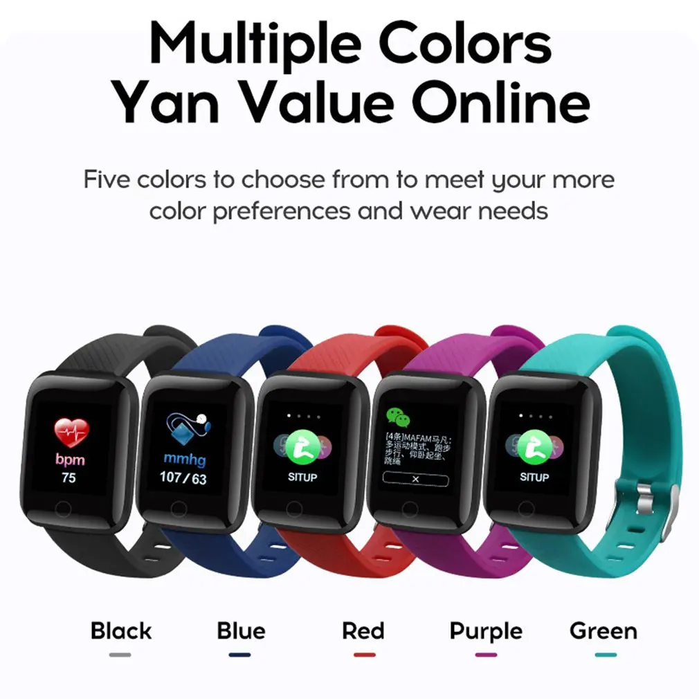 116plus Smart Bracelet Waterproof Fitness Tracker Watch Heart Rate Blood Pressure Monitor Pedometer Smart Band Women Men Hot
116plus Smart Bracelet Waterproof Fitness Tracker Watch Heart Rate Blood Pressure Monitor Pedometer Smart Band Women Men Hot