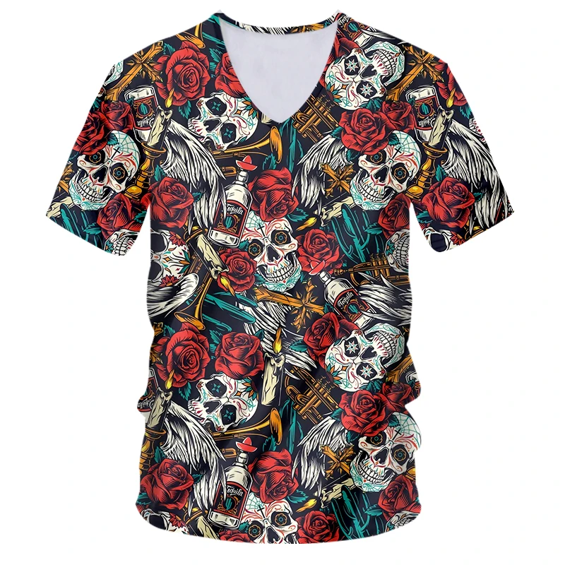 IFPD EU/US Size Skull Flower Cool 3D V-Neck TShirts Men Wine Bottle 3D Printed Shirt Men Clothes Summer Homme Hip Hop Streetwear
IFPD EU/US Size Skull Flower Cool 3D V-Neck TShirts Men Wine Bottle 3D Printed Shirt Men Clothes Summer Homme Hip Hop Streetwear