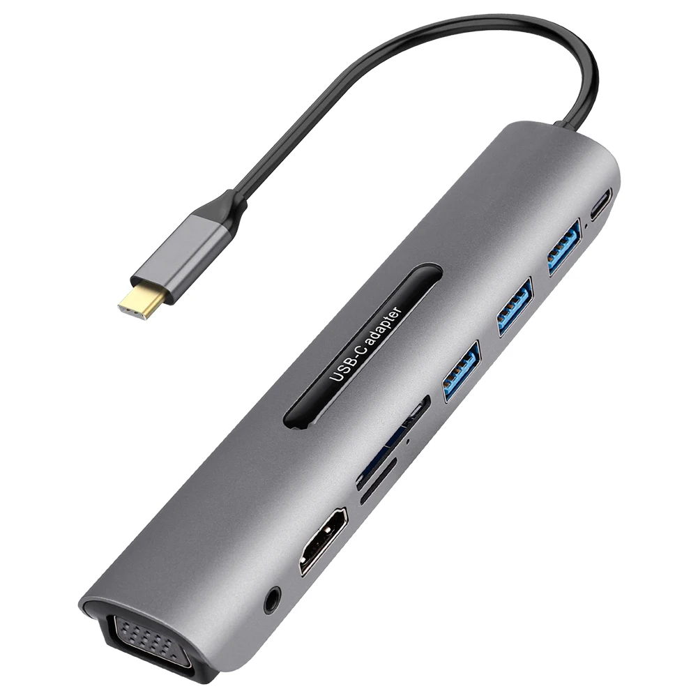 9 In 1 USB C Hub to HDMI VGA RJ45 Gigabit Ethernet Power Adapter Dock PD Charger for Smartphones
9 In 1 USB C Hub to HDMI VGA RJ45 Gigabit Ethernet Power Adapter Dock PD Charger for Smartphones