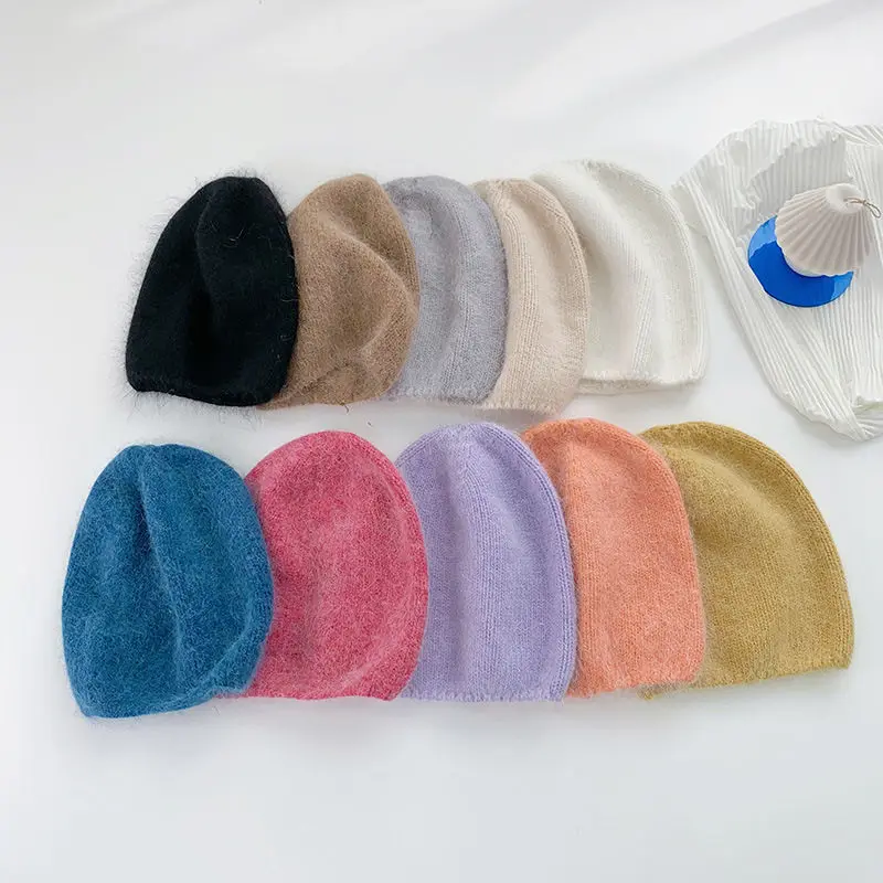 Soft Waxy Brushed Women Knitted Hat Women's Beanie Warm Rabbit Fur Blended Woolen Hat Autumn and Winter New Solid Color Cold Cap
Soft Waxy Brushed Women Knitted Hat Women's Beanie Warm Rabbit Fur Blended Woolen Hat Autumn and Winter New Solid Color Cold Cap