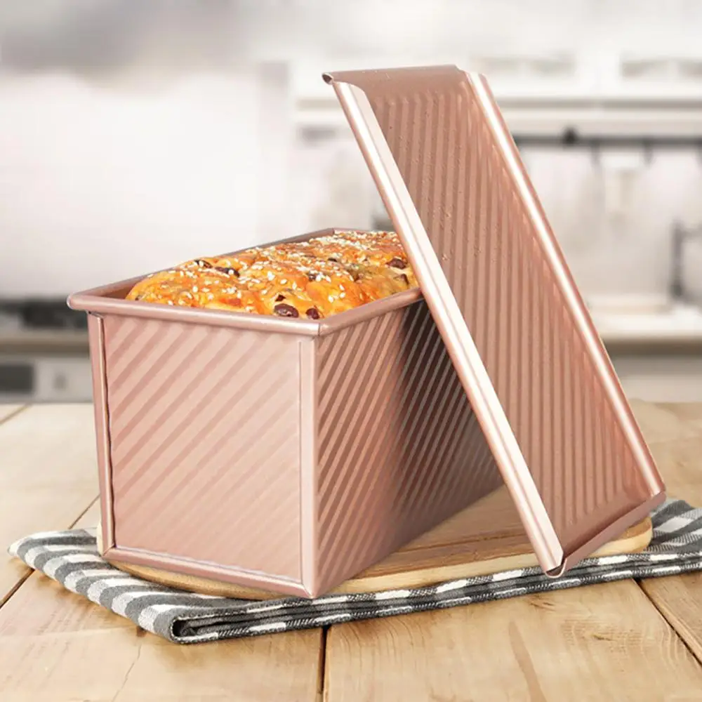 Pullman Loaf Pan Bread Toast Mold with Lid Non-Stick Bakeware Bread Toast Mold Aluminum Alloy Corrugated
Pullman Loaf Pan Bread Toast Mold with Lid Non-Stick Bakeware Bread Toast Mold Aluminum Alloy Corrugated