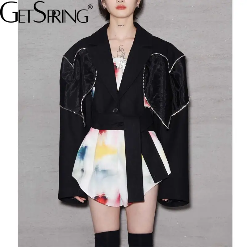 GetSpring Women Wool Coat Retro Hollow Out Bright Diamond Ladies Winter Jacket Full Sleeve Irregular Short Female Overcoat 2021
GetSpring Women Wool Coat Retro Hollow Out Bright Diamond Ladies Winter Jacket Full Sleeve Irregular Short Female Overcoat 2021