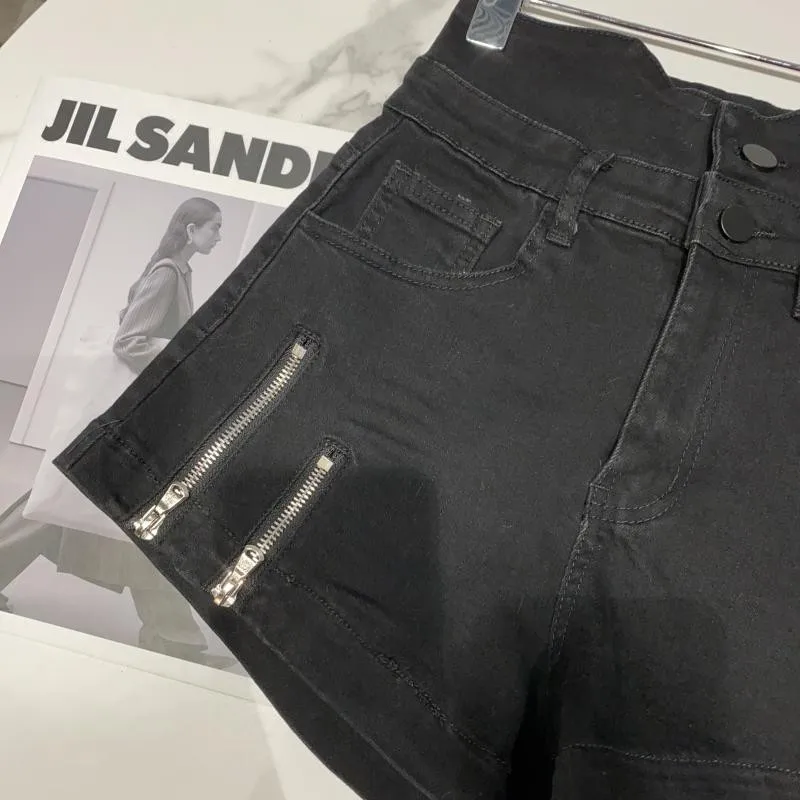 Summer Women Zippers Denim Shorts Casual Streetwear Pockets Straight Slim Fit Trousers Female Harajuku High Waist Fashion Shorts
Summer Women Zippers Denim Shorts Casual Streetwear Pockets Straight Slim Fit Trousers Female Harajuku High Waist Fashion Shorts