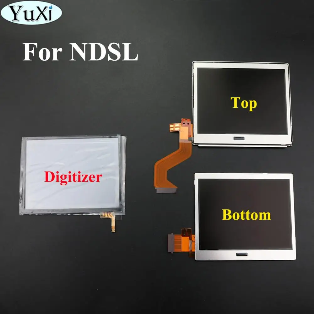 

YuXi Top Upper / Lower Bottom LCD Display Screen Touch Screen Digitizer Glass For DS Lite DSL for NDSL Game Console