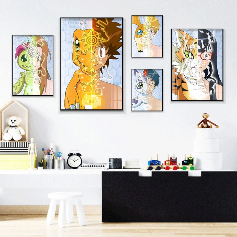 Pokemon Cartoon Anime Canvas Painting Digimon Tyrannosaurus Beast Iori Taiichi Wall Poster Print Picture Home Decoration Cuadros
Pokemon Cartoon Anime Canvas Painting Digimon Tyrannosaurus Beast Iori Taiichi Wall Poster Print Picture Home Decoration Cuadros