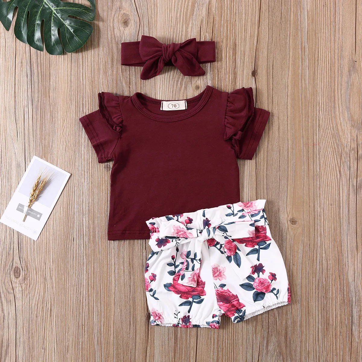 Summer Clothing Newborn Baby Girl Clothes Ruffle Short Sleeve Romper Tops Floral Pants Shorts Headband 3Pcs Outfits 
Summer Clothing Newborn Baby Girl Clothes Ruffle Short Sleeve Romper Tops Floral Pants Shorts Headband 3Pcs Outfits