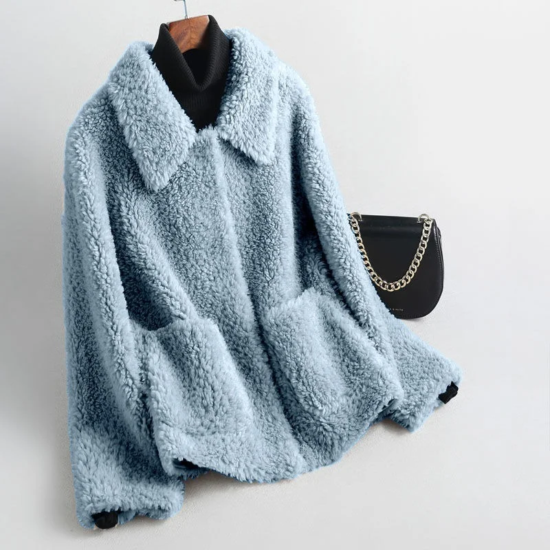 Women 2023 Autumn Winter Genuine Fur Sheepskin Coats Ladies Loose Casual Wool Outerwear Female Warm Sheep Shearing Jacket Y805
Women 2023 Autumn Winter Genuine Fur Sheepskin Coats Ladies Loose Casual Wool Outerwear Female Warm Sheep Shearing Jacket Y805