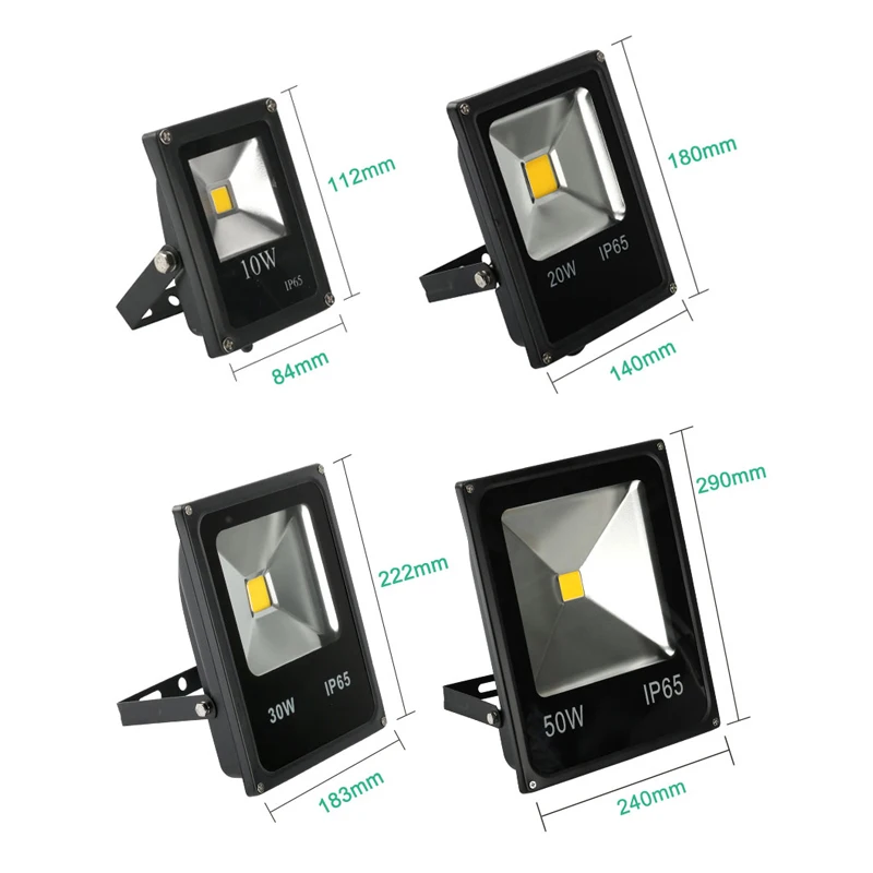 

12V LED Floodlights 10W 20W 30W 50W IP65 Outdoor DC12-24V LED Spotlights IP65 Waterproof Floodlight for Boat and Swim Pool