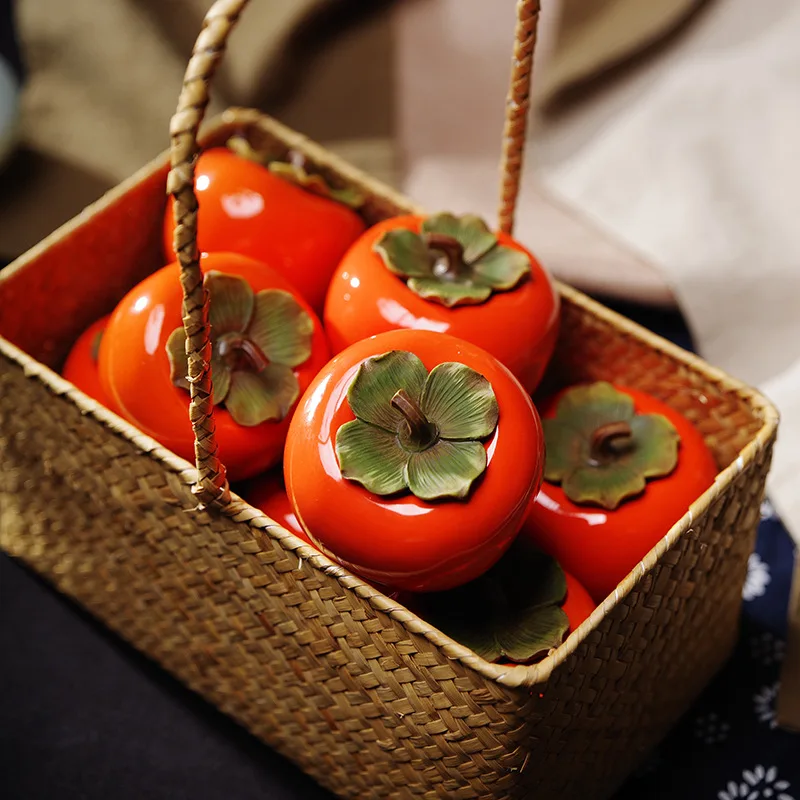 Persimmon Tea Coffee Pot Ceramic Small Household Warehouse Creative Sealed Decoration Manual Kitchen Canister Set Container
Persimmon Tea Coffee Pot Ceramic Small Household Warehouse Creative Sealed Decoration Manual Kitchen Canister Set Container