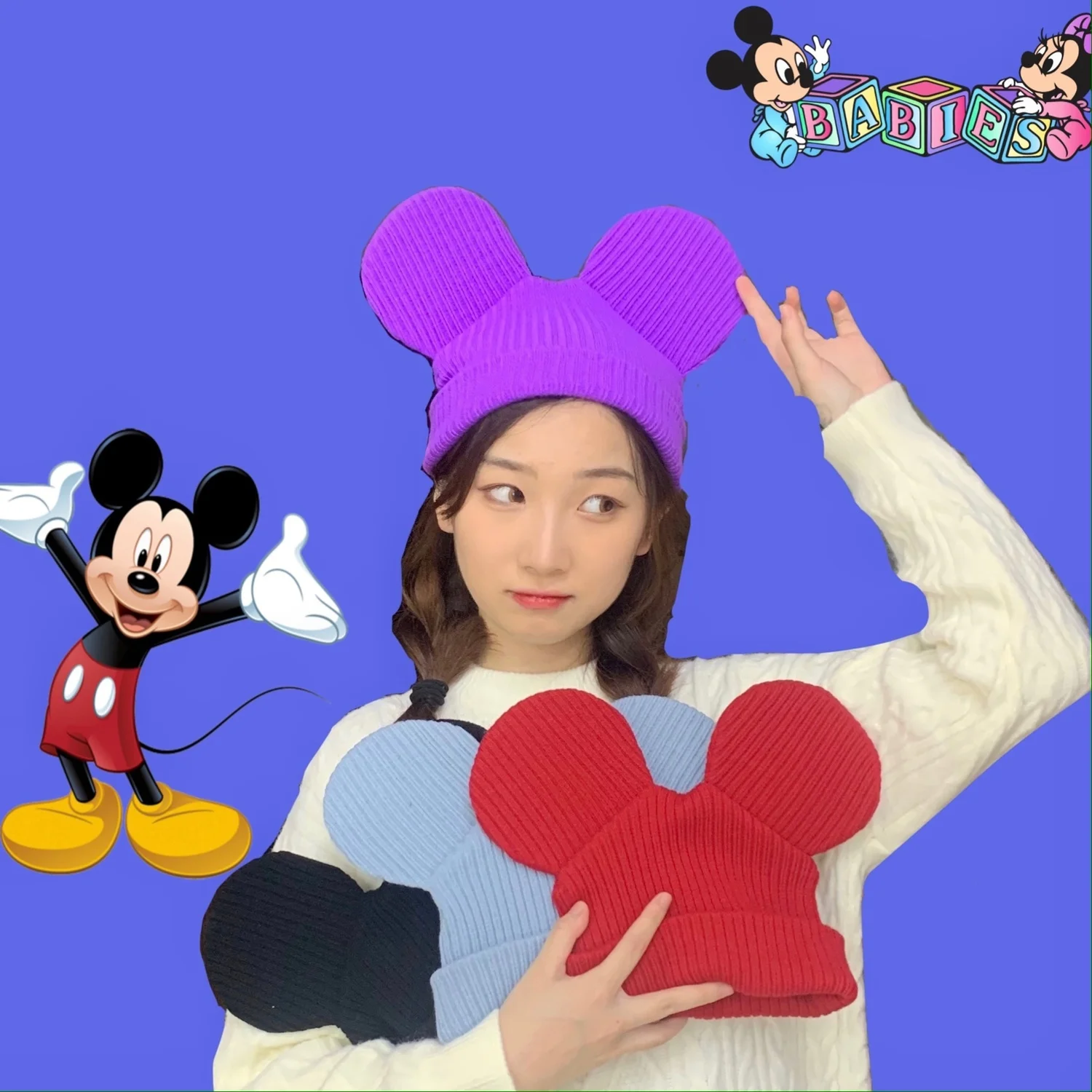 Disney Mickey Knitted Hat Autumn and Winter Baby Warm Parent-child Hat Cute Cartoon Woolen Hat Couple Big Ears Cap
Disney Mickey Knitted Hat Autumn and Winter Baby Warm Parent-child Hat Cute Cartoon Woolen Hat Couple Big Ears Cap