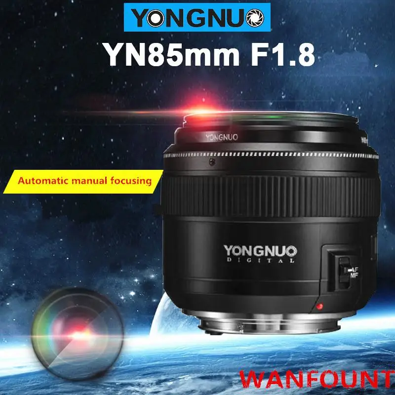YONGNUO YN85mm F1.8 Camera Lens for Canon EF Mount EOS 85mm AF/MF Standard Medium Telephoto Lenses Fixed Focal Camera Lens
YONGNUO YN85mm F1.8 Camera Lens for Canon EF Mount EOS 85mm AF/MF Standard Medium Telephoto Lenses Fixed Focal Camera Lens