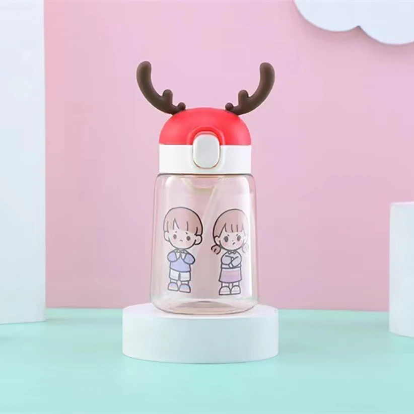 400ml Water Bottle Creativity Antlers Eco-friendly Kids Drinking Cartoon Water Bottles Feeding Cups Straws Leakproof Bottle
400ml Water Bottle Creativity Antlers Eco-friendly Kids Drinking Cartoon Water Bottles Feeding Cups Straws Leakproof Bottle