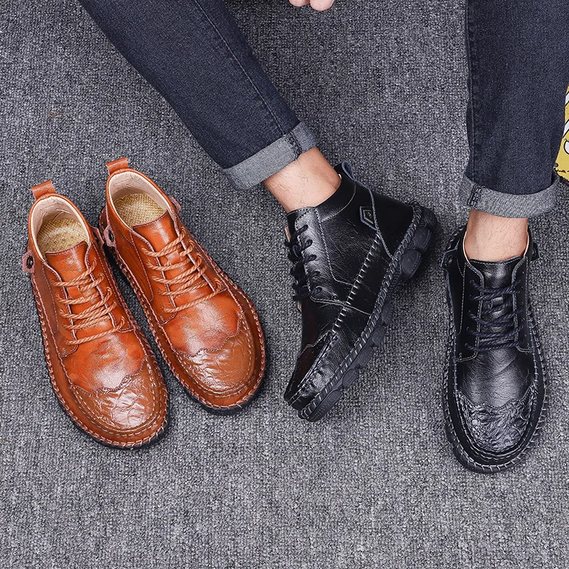 Mens Boots Casual Sneakers Men Casual 2020 New Shoes Breathable Leather Fashion Zapatillas Hombre Men's For Black Shoe Man
Mens Boots Casual Sneakers Men Casual 2020 New Shoes Breathable Leather Fashion Zapatillas Hombre Men's For Black Shoe Man