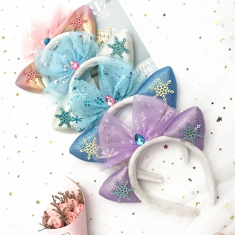 Cute Children's Hair Accessories Cat Ear Snowflake Headband Flower Girl Veil Baby Headdress Birthday Party Girls Hair Band
Cute Children's Hair Accessories Cat Ear Snowflake Headband Flower Girl Veil Baby Headdress Birthday Party Girls Hair Band