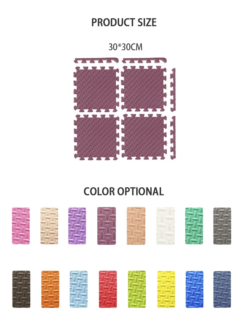 16PCS 30*30cm EVA Yoga Mat Sport Protection Gym Mat Non-Slip Soft Foam Splicing Rugs Thicken Shock Room Workout Leaf Grain Floor
16PCS 30*30cm EVA Yoga Mat Sport Protection Gym Mat Non-Slip Soft Foam Splicing Rugs Thicken Shock Room Workout Leaf Grain Floor