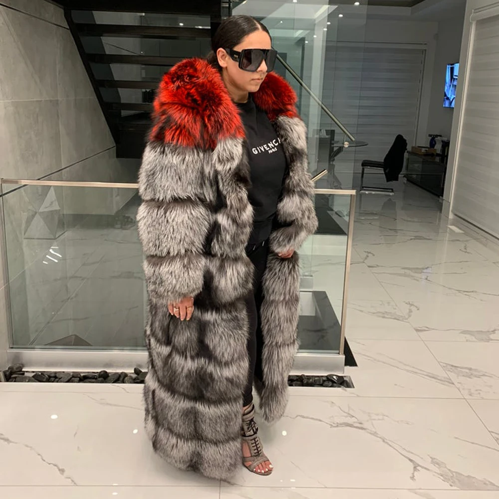Long Real Silver Fox Fur Coats for Women Winter Outwear 2022 New Trendy Woman Genuine Silver Fox Fur Coat with Hood Overcoats
Long Real Silver Fox Fur Coats for Women Winter Outwear 2022 New Trendy Woman Genuine Silver Fox Fur Coat with Hood Overcoats