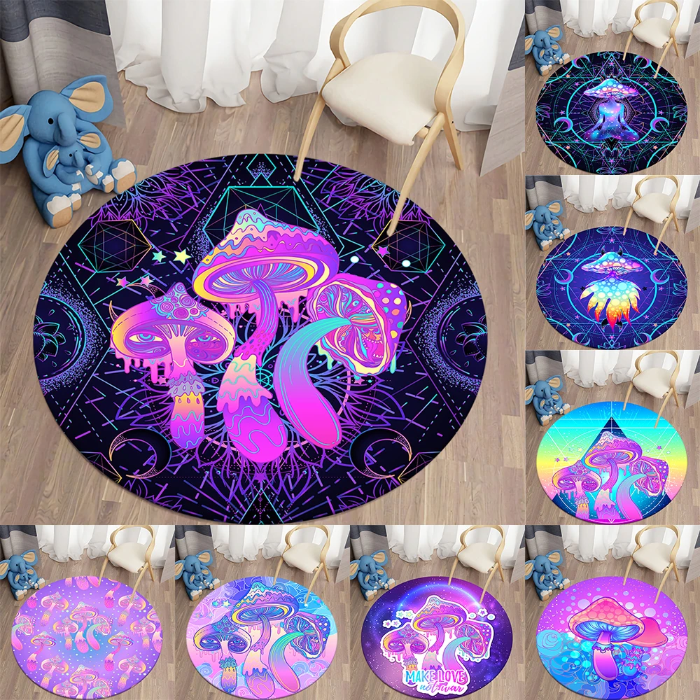 Psychedelic Mushroom Round Carpet for Living Room Rugs Kids Carpet Soft Non-slip Floor Mat for Children Bedroom Carpet tapis
Psychedelic Mushroom Round Carpet for Living Room Rugs Kids Carpet Soft Non-slip Floor Mat for Children Bedroom Carpet tapis