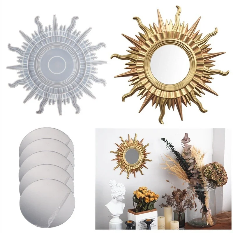 1 Set of Sun Shape Mirror Mold Diy Crystal Resin Epoxy Resin Mold Sun Moon Mirror Wall Decoration
1 Set of Sun Shape Mirror Mold Diy Crystal Resin Epoxy Resin Mold Sun Moon Mirror Wall Decoration