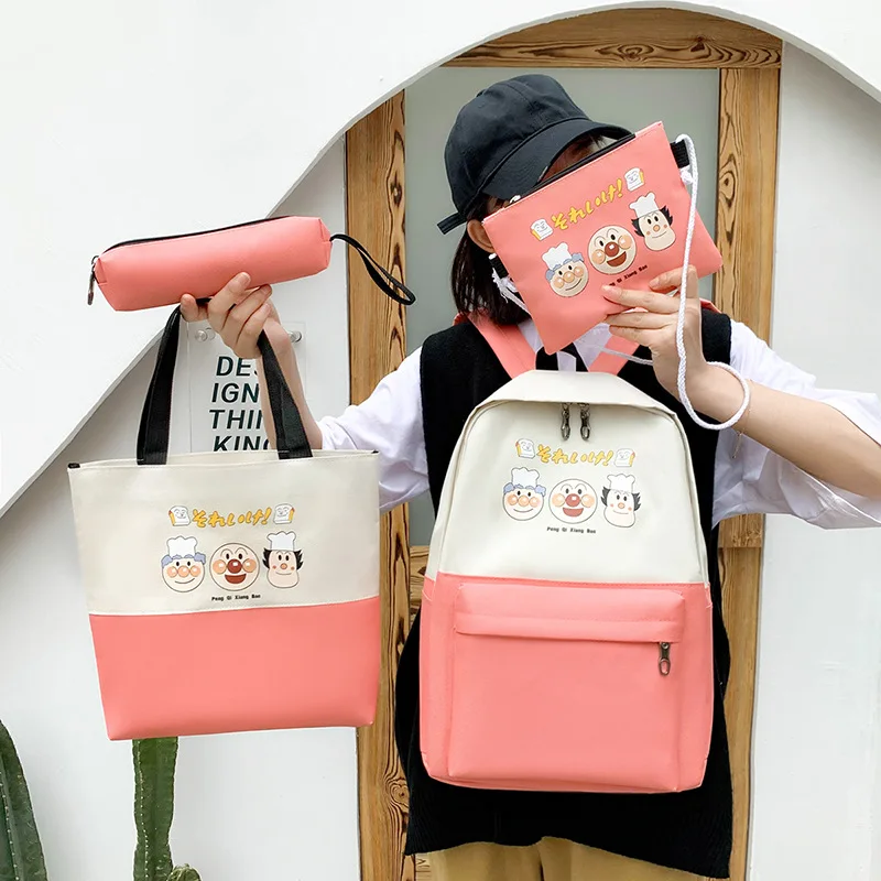 4 Pcs Set Harajuku Women Laptop Backpack Canvas School Bags For Teenage Girls Kawaii College Student Kids Book Bag Rucksack 2021
4 Pcs Set Harajuku Women Laptop Backpack Canvas School Bags For Teenage Girls Kawaii College Student Kids Book Bag Rucksack 2021