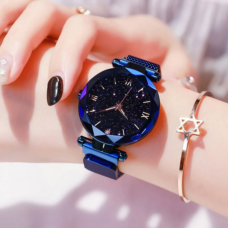 Women's Fashion Starry Sky Watches Magnet Buckle Mesh Belt Diamond Quartz Watch Women Dress Clock
Women's Fashion Starry Sky Watches Magnet Buckle Mesh Belt Diamond Quartz Watch Women Dress Clock