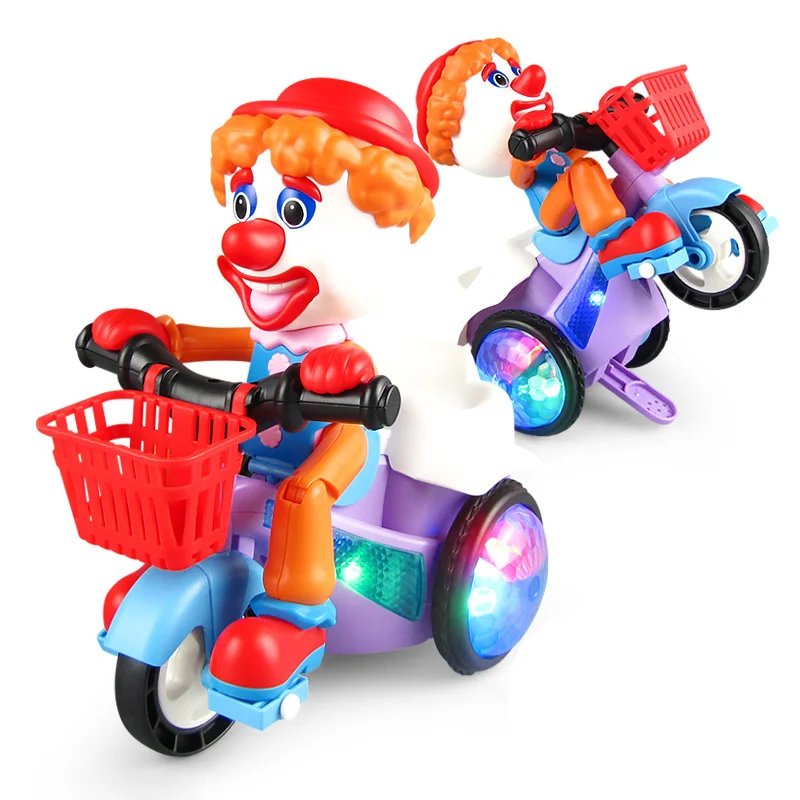 Children's Stunt Tricycle 360 Rotating Music Light Clown Stunt Car Electric Toy
Children's Stunt Tricycle 360 Rotating Music Light Clown Stunt Car Electric Toy
