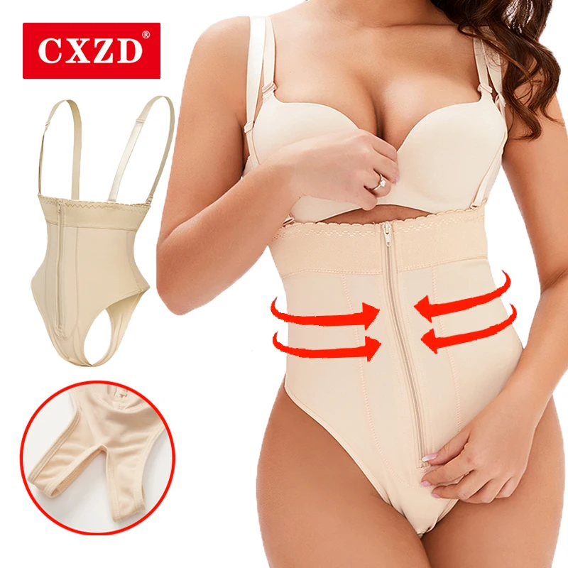 

CXZD Women Thong Panty Body Shaper High Waist Tummy Control Panties Slimming Underwear Shaping Briefs Butt Lifter Shapewear