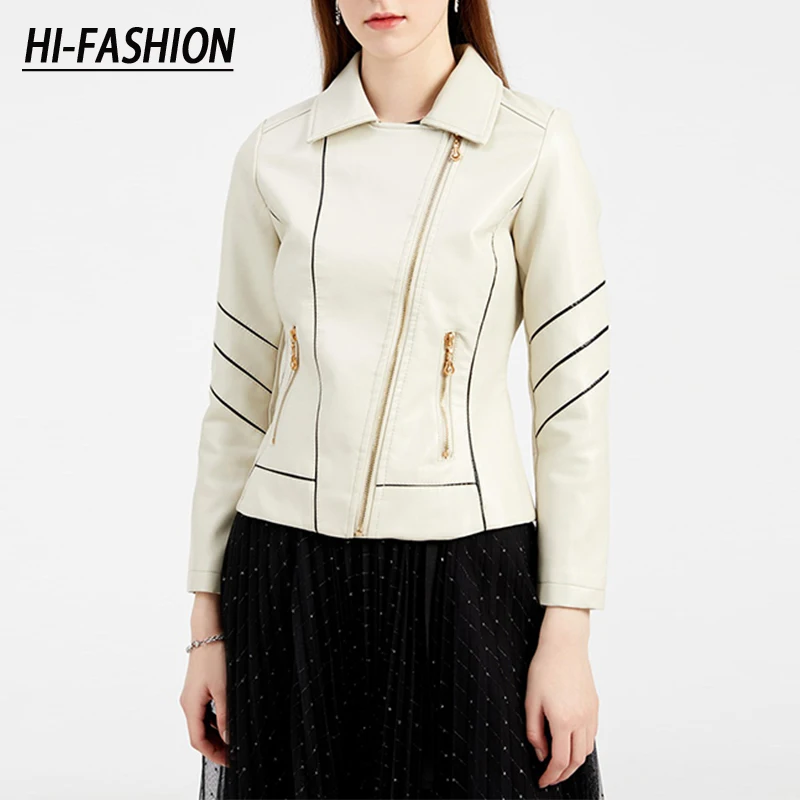 HI-FASHION Autumn Zipper Thin Waist Slim-Type Coat Spring Woman High Street Punk Biker Blazers Female Leather Slim Pu Jacket
HI-FASHION Autumn Zipper Thin Waist Slim-Type Coat Spring Woman High Street Punk Biker Blazers Female Leather Slim Pu Jacket