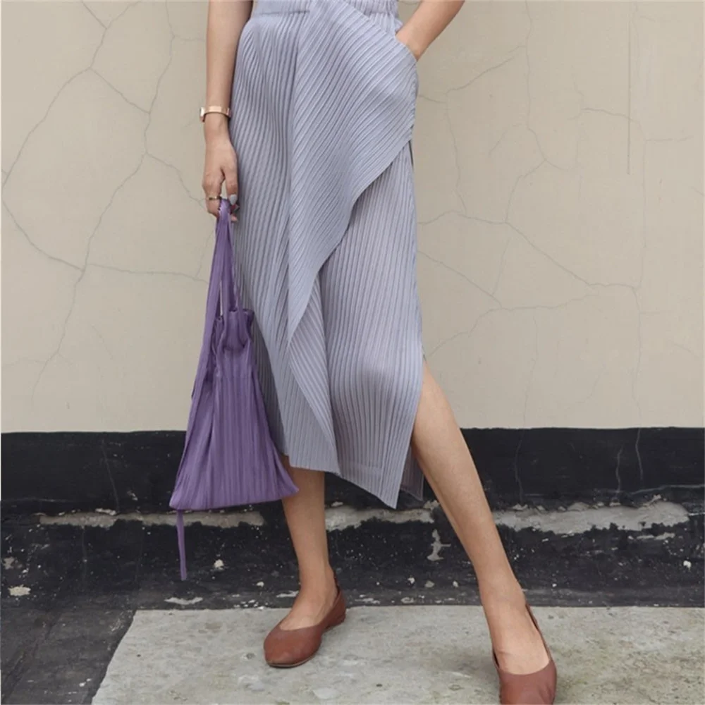 New Spilt Irregular Elastic Waist Streetwear All Match Elegant Women Skirt Summer Loose Prom High Waist Pure Color
New Spilt Irregular Elastic Waist Streetwear All Match Elegant Women Skirt Summer Loose Prom High Waist Pure Color