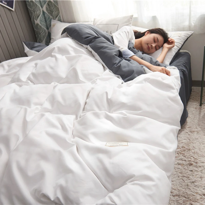 SlowDream White Duvet Cover Gray Flat Sheet Bedding Set Home Textiles Fitted Sheet Elastic Band Decor Bed Linen Set Bedspread
SlowDream White Duvet Cover Gray Flat Sheet Bedding Set Home Textiles Fitted Sheet Elastic Band Decor Bed Linen Set Bedspread