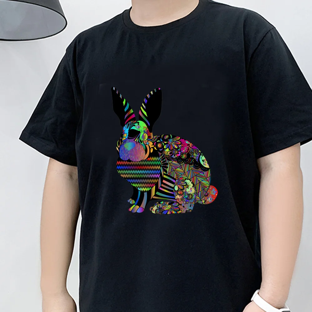 Мужская футболка с кроликом, футболка большой высоты, женская футболка 6931
Мужская футболка с кроликом, футболка большой высоты, женская футболка 6931