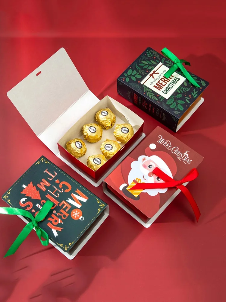 4Pcs Merry Christmas Candy Packaging Box BookShape Bag Christmas Santa Claus Gift Box for Navidad Tree Decoration New Year 2022
4Pcs Merry Christmas Candy Packaging Box BookShape Bag Christmas Santa Claus Gift Box for Navidad Tree Decoration New Year 2022