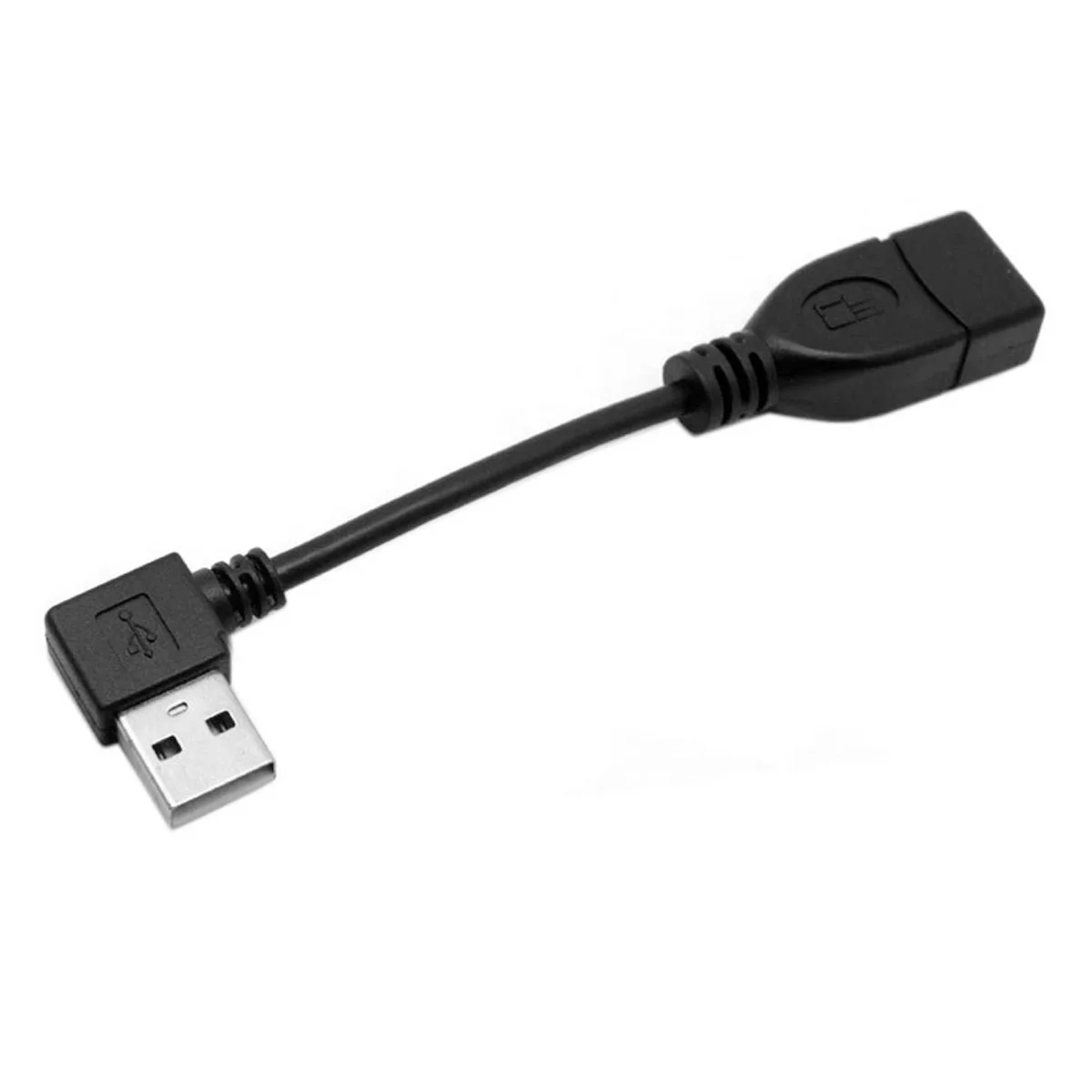 

Xiwai 10cm 20cm 40cm USB 2.0 A Type 90 Degree Left Angled 480M Male to Female Extension Cable Black