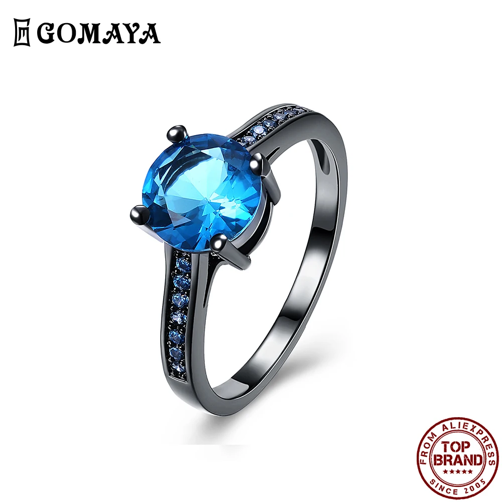 GOMAYA Sky Blue Exquisite Clear Zirconia Fit Women Rings K-POP Design Romantic Ring Wedding Anniversary Gift Fashion Jewelry
GOMAYA Sky Blue Exquisite Clear Zirconia Fit Women Rings K-POP Design Romantic Ring Wedding Anniversary Gift Fashion Jewelry
