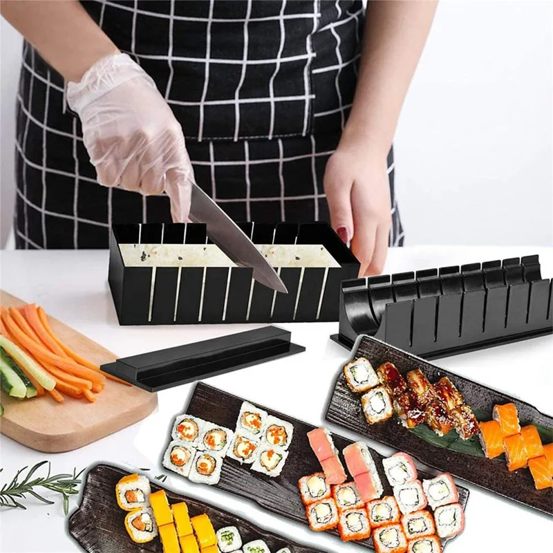 DIY Sushi Mold 10-piece Rice Ball Making Mold Seaweed Sushi Tool Five In One Sushi Tool Kitchen Supplies Sushi Tools
DIY Sushi Mold 10-piece Rice Ball Making Mold Seaweed Sushi Tool Five In One Sushi Tool Kitchen Supplies Sushi Tools