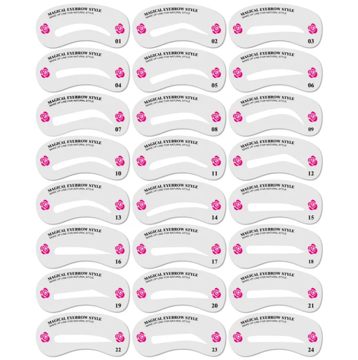 500sets 24pcs/set Reusable Eyebrow Stencil Set Eye Brow DIY Drawing Guide Styling Shaping Grooming Template Card Easy Makeup
500sets 24pcs/set Reusable Eyebrow Stencil Set Eye Brow DIY Drawing Guide Styling Shaping Grooming Template Card Easy Makeup