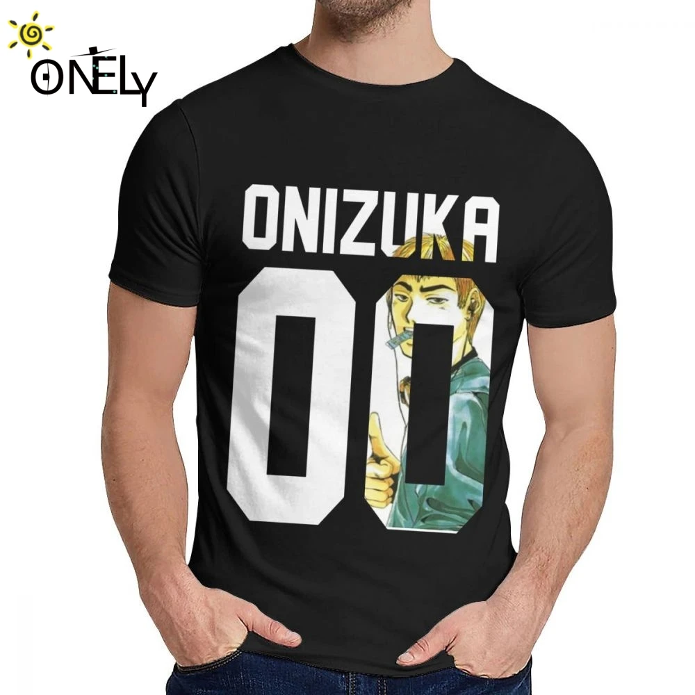 Футболка Onizuka с мультяшным принтом для преподавателя GTO Мужская мягкая футболка