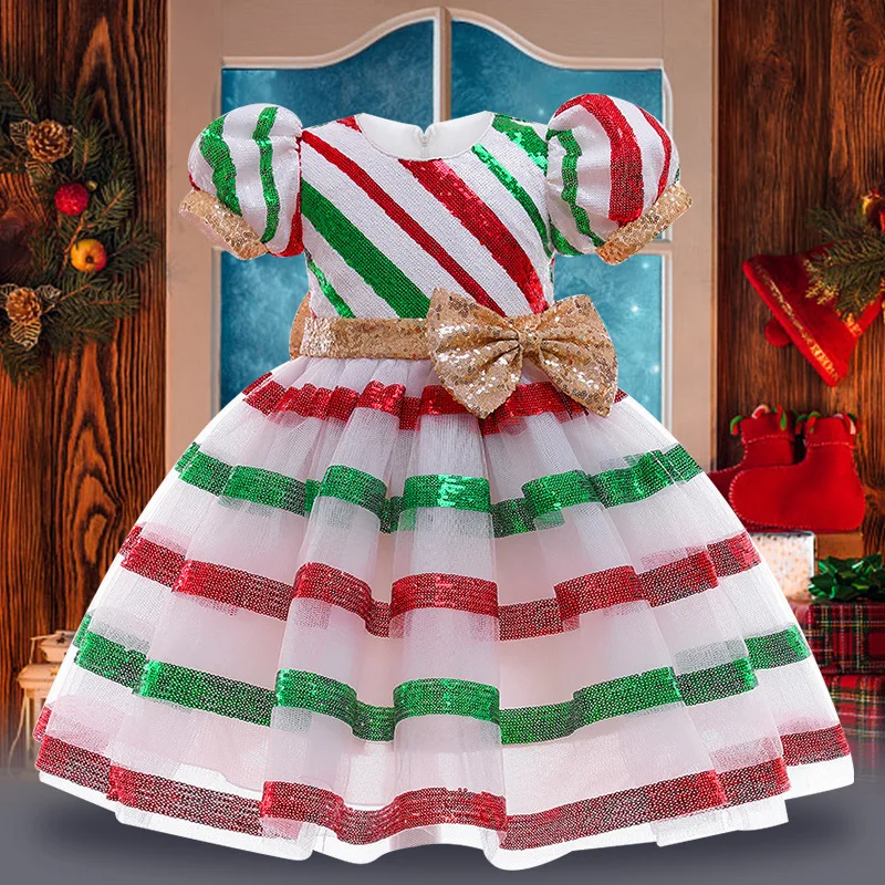 3 4 5 6 7 8 9 Years Christmas Girls Dress High Quality Sequin Stripes Big Bow Princess Dresses For Birthday Present Kids Clothes
3 4 5 6 7 8 9 Years Christmas Girls Dress High Quality Sequin Stripes Big Bow Princess Dresses For Birthday Present Kids Clothes