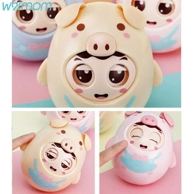 Warmom Baby Tumbler Toy Rattle Piglet Winking Doll Baby Teether Can Bite 0-12 Months Educational Toys
Warmom Baby Tumbler Toy Rattle Piglet Winking Doll Baby Teether Can Bite 0-12 Months Educational Toys