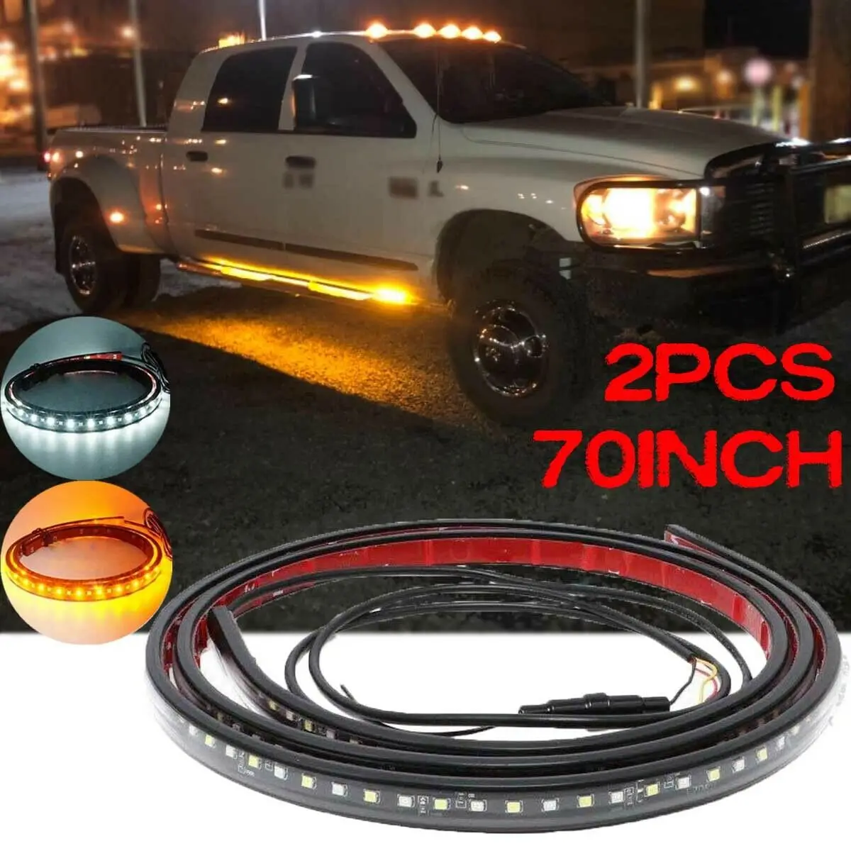 2pcs 70" Car Running Board Led Light Amber Turn Signal Lights Side Maker Lighting Bar Strips Amber White Turn Signal Light Strip
2pcs 70" Car Running Board Led Light Amber Turn Signal Lights Side Maker Lighting Bar Strips Amber White Turn Signal Light Strip