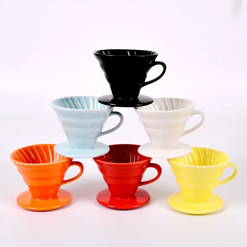 1-4 Cups Ceramic V60 Conical Hand Coffee Filter Cup Spiral Drip Filter Coffee Making Tool
1-4 Cups Ceramic V60 Conical Hand Coffee Filter Cup Spiral Drip Filter Coffee Making Tool