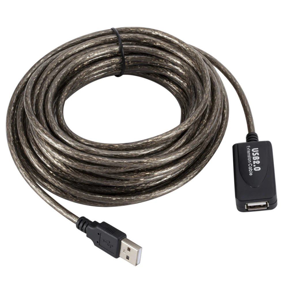 

USB Extension Cable 5M 10M 15M 20M USB2.0 Active Repeater A Male to A Female Long Cables With Signal Booster